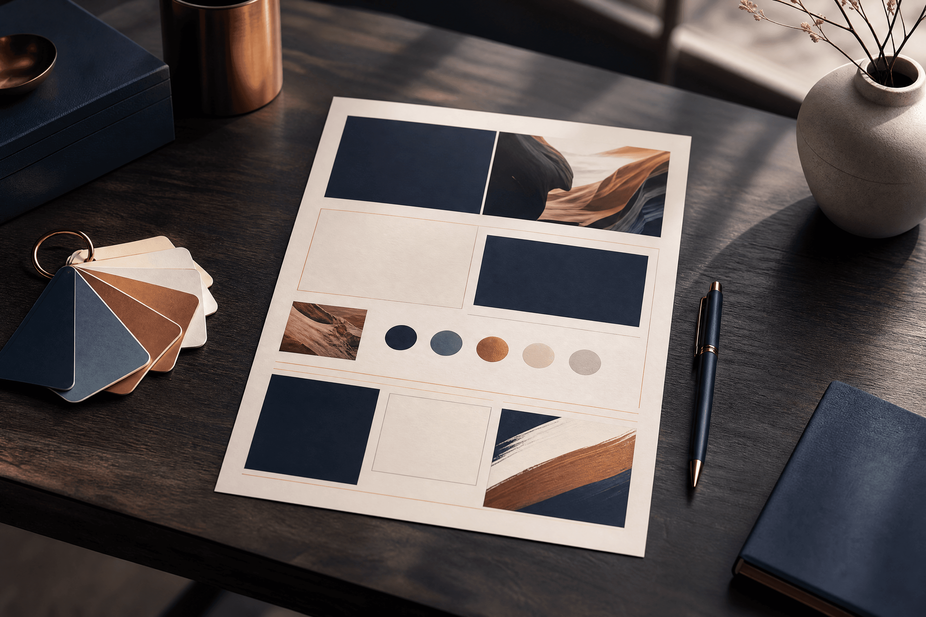 Independent brand consultant preparing a client proposal